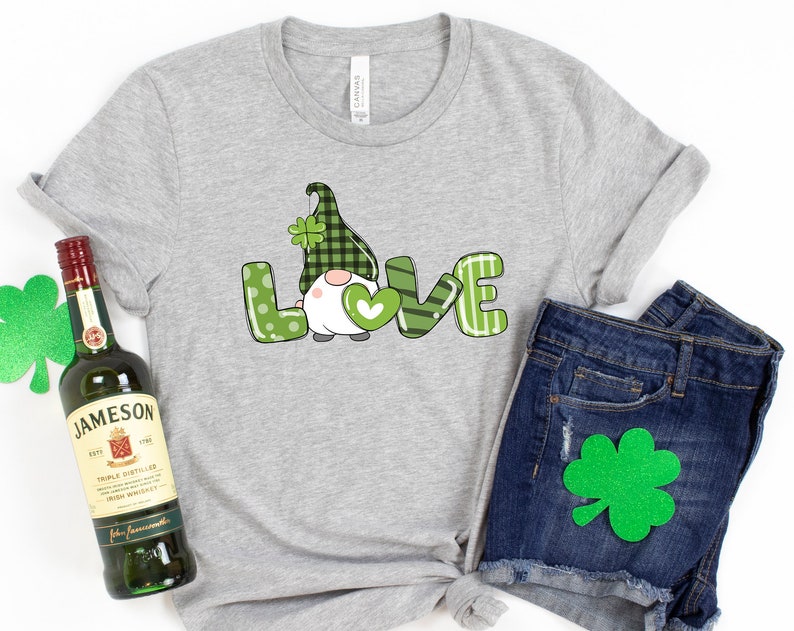 St Patricks Day Gnomes Love Shirt, Shamrock Shirt, Saint Patricks Day Shirt, Patricks Day Gnome Shirt, Saint Patricks Day Family Matching Shirt - Image 2