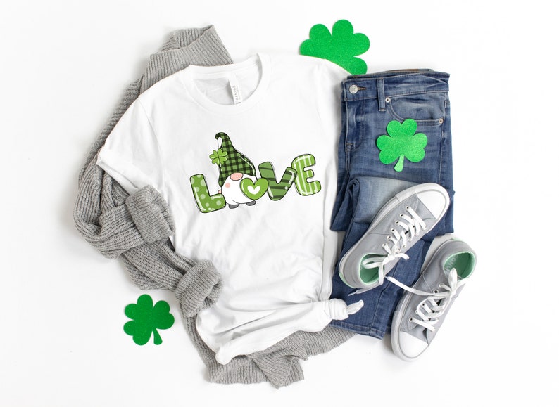 St Patricks Day Gnomes Love Shirt, Shamrock Shirt, Saint Patricks Day Shirt, Patricks Day Gnome Shirt, Saint Patricks Day Family Matching Shirt - Image 3