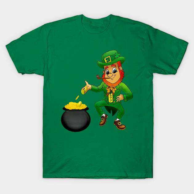 St. Patrick's Day Irish Leprechaun And Gold Shirt