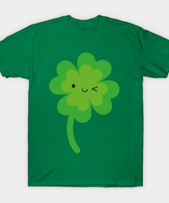 St. Patrick's Day Kawaii Lucky Four Leaf Clover Shirt