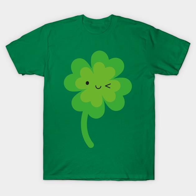 St. Patrick's Day Kawaii Lucky Four Leaf Clover Shirt