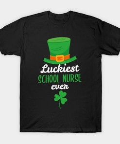 St Patrick's Day Luckiest School Nurse Ever Shirt