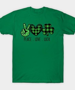St Patrick's Day Peace Love Luck Shirt