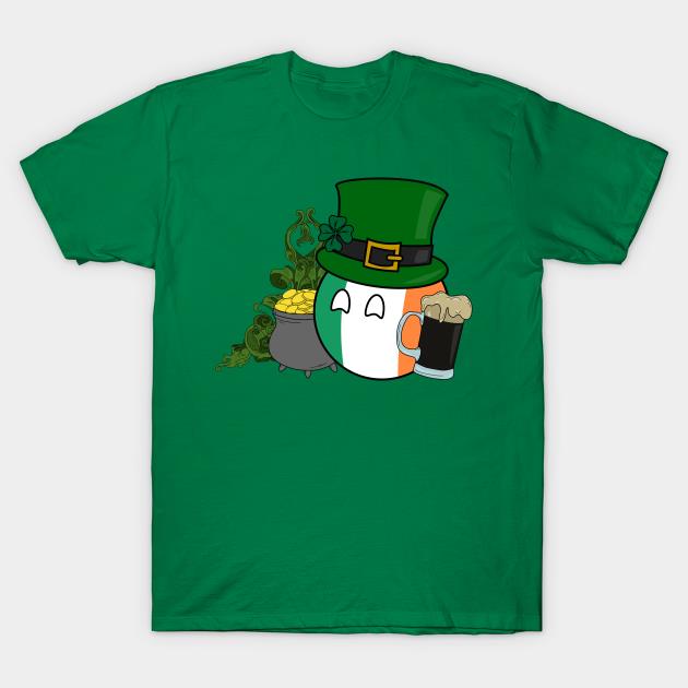 St. Patrick's Day Polandball Ireland Black Beer Shirt