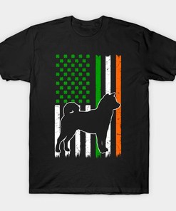 St. Patrick's Day Shiba Inu Usa Flag Irish Shirt