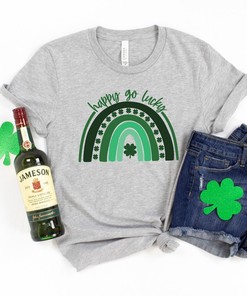 St Patricks Day Shirt, Happy Go Lucky Rainbow Irish Shirt, Shenanigans Drinking Shirt, Family Matching Shirt