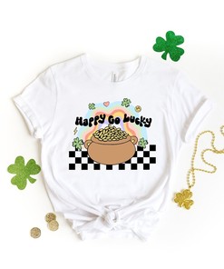 St Patricks Day Shirt, Happy Go Lucky Rainbow, St. Patty's Shirt, Irish Shirt, Shenanigans Drinking Shirt, Family Matching Shirt