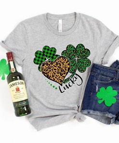 St Patricks Day Shirt, Leopard Shamrock Shirt, St. Patty's Shirt, Irish Shirt, Shenanigans Drinking Shirt, Family Matching Shirt