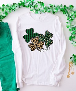 St Patricks Day Shirt, Leopard Shamrock Shirt, St. Patty's Shirt Shenanigans Drinking Shirt, Family Matching Shirt