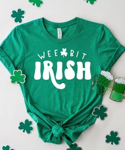 St. Patrick's Day Shirt, Wee Bit Irish Shirt, Irish-ish Shirt, Cute St. Patrick's Day Shirt, Unisex Tee, St. Patty's Day Shirt