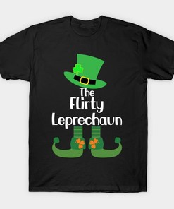 St. Patrick's Day The Flirty Leprechaun Family Shirt