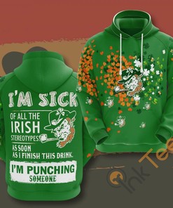 St. Patrick's Day Usa All Over Print Hoodie 3D v1