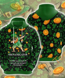 St. Patrick's Day Usa All Over Print Hoodie 3D v4