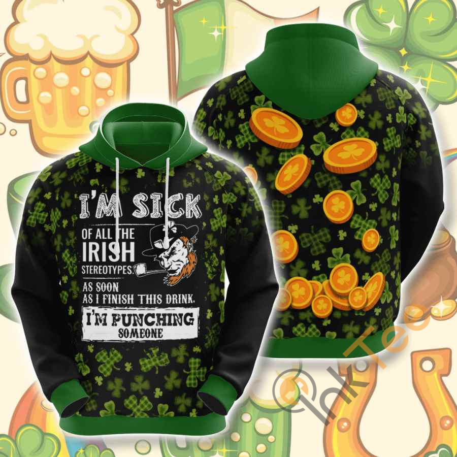 St. Patrick's Day Usa Sport All Over Print Hoodie 3D