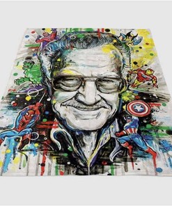 Stan Lee Sherpa Fleece Blanket Gifts for Family, for Couple