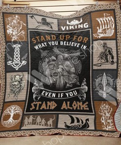 Stand Up Viking For What You Believ In Quilt Blanket Bedding Set