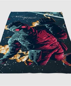 Star Lord Sherpa Fleece Blanket Gifts for Family, for Couple