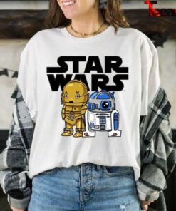 Star Wars Boba R2-D2 And C-3Po Cute Cartoon T-Shirt