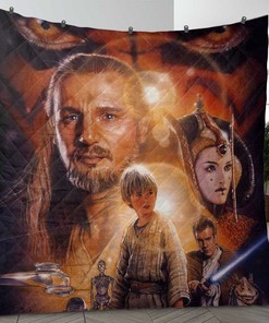 Star Wars Character Quilt Blanket Bedding Set, Star Wars Action Figures Gift For Fan Quilt Blanket Bedding Set