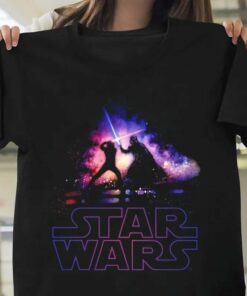 Star Wars Crossing Sabers Duel Black Unisex T-Shirts