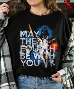 Star Wars May The Fourth Be With You Vintage Movie T-Shirt
