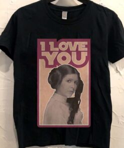 Star Wars Princess Leia Quote I Love You Classic Black T-Shirt