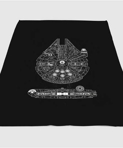 Star Wars Ship Sherpa Fleece Blanket Gifts for Family, for Couple