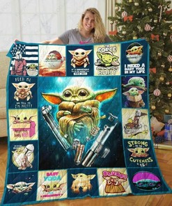 Star Wars Yoda 3 Quilt Blanket Bedding Sets for Home Décor