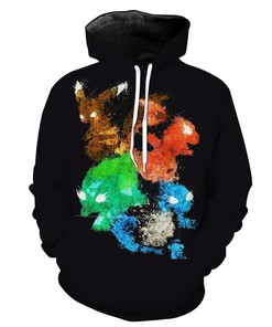 Starter Pokemon Pikachu Charmander Hoodie 3D