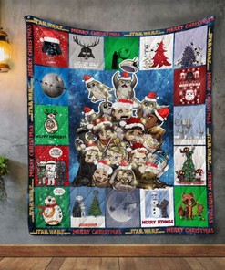 Starwars Christmas Quilt Blanket Bedding Set for Home Décor