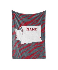 State Pride Series Atlanta Georgia - Personalized Custom s With Your Family Name Sherpa Fleece Blanket Gifts for Family, for Couple