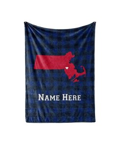 State Pride Series Baltimore Maryland - Personalized Custom Blanket With Your Family Name Sherpa Fleece Blanket Gifts for Family, for Couple