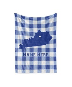 State Pride Series Bloomington Indiana - Personalized Custom s With Your Family Name Sherpa Fleece Blanket Gifts for Family, for Couple