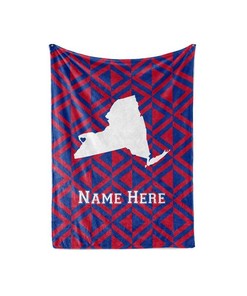 State Pride Series Buffalo New York - Personalized Custom Blanket With Your Family Name Sherpa Fleece Blanket Gifts for Family, for Couple