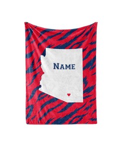 State Pride Series Champaign Illinois - Personalized Custom s With Your Family Name Sherpa Fleece Blanket Gifts for Family, for Couple