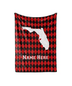 State Pride Series Charlotte North Carolina - Personalized Custom Blanket With Your Family Name Sherpa Fleece Blanket Gifts for Family, for Couple