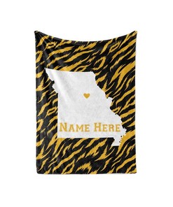 State Pride Series Columbia Missouri - Personalized Custom s With Your Family Name Sherpa Fleece Blanket Gifts for Family, for Couple