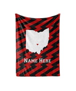 State Pride Series Columbus Ohio - Personalized Custom s With Your Family Name Sherpa Fleece Blanket Gifts for Family, for Couple
