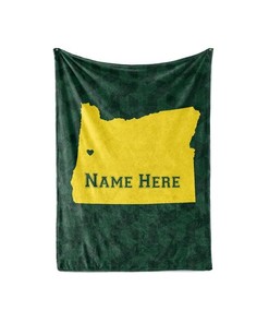 State Pride Series Eugene Oregon - Personalized Custom s With Your Family Name Sherpa Fleece Blanket Gifts for Family, for Couple
