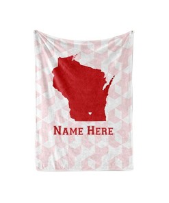 State Pride Series Houston Texas - Personalized Custom Blanket With Your Family Name Sherpa Fleece Blanket Gifts for Family, for Couple