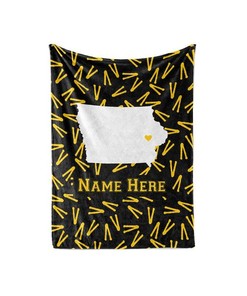 State Pride Series Iowa City Iowa - Personalized Custom s With Your Family Name Sherpa Fleece Blanket Gifts for Family, for Couple