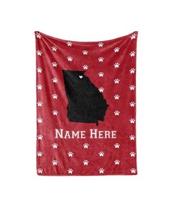 State Pride Series Los Angeles California - Personalized Custom Blanket With Your Family Name Sherpa Fleece Blanket Gifts for Family, for Couple