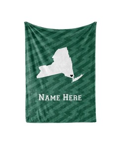 State Pride Series New England Massachusetts - Personalized Custom Blanket With Your Family Name Sherpa Fleece Blanket Gifts for Family, for Couple