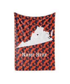 State Pride Series State College Pennsylvania - Personalized Custom s With Your Family Name Sherpa Fleece Blanket Gifts for Family, for Couple