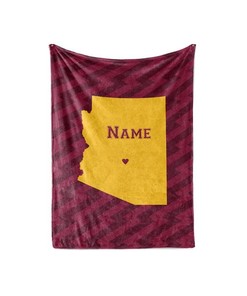 State Pride Series Washington Maryland - Personalized Custom Blanket With Your Family Name Sherpa Fleece Blanket Gifts for Family, for Couple