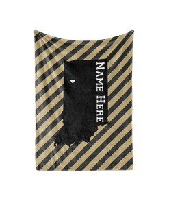 State Pride Series West Lafayette Indiana - Personalized Custom s With Your Family Name Sherpa Fleece Blanket Gifts for Family, for Couple