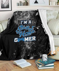 Stay At Home Gamer Ps Sherpa Fleece Blanket Gifts for Family, for Couple