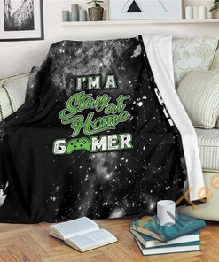 Stay At Home Gamer Xb Sherpa Fleece Blanket Gifts for Family, for Couple