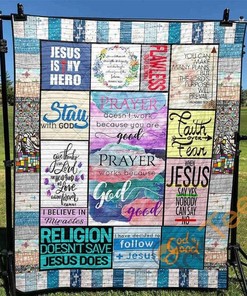 Stay With God Quilt Blanket Bedding Set