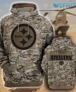 Steelers Army Hoodie 3D Camouflage Unique Pittsburgh Steelers Gift